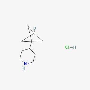 molecular formula C10H18ClN B13462977 4-[(3-2H)bicyclo[1.1.1]pentan-1-yl]piperidine hydrochloride 