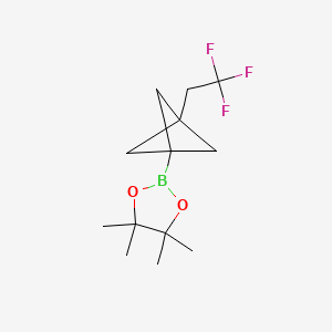 molecular formula C13H20BF3O2 B13463020 4,4,5,5-Tetramethyl-2-[3-(2,2,2-trifluoroethyl)bicyclo[1.1.1]pentan-1-yl]-1,3,2-dioxaborolane 