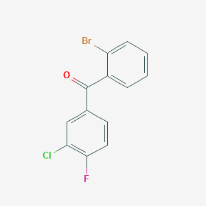molecular formula C13H7BrClFO B1346303 2-Bromo-3'-chloro-4'-fluorobenzophenone CAS No. 951890-07-6