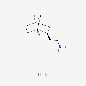 molecular formula C9H18ClN B13463036 rac-2-[(1R,2S,4S)-bicyclo[2.2.1]heptan-2-yl]ethan-1-amine hydrochloride 