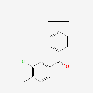 molecular formula C18H19ClO B1346306 4-Tert-butyl-3'-chloro-4'-methylbenzophenone CAS No. 951890-98-5