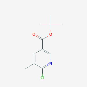 molecular formula C11H14ClNO2 B13463068 tert-Butyl 6-chloro-5-methylnicotinate 