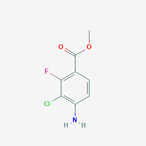 molecular formula C8H7ClFNO2 B13463085 Methyl 4-amino-3-chloro-2-fluorobenzoate 
