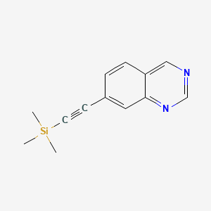 molecular formula C13H14N2Si B13463125 7-[2-(Trimethylsilyl)ethynyl]quinazoline 