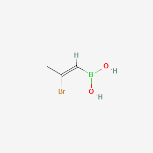 molecular formula C3H6BBrO2 B13463130 (2-Bromoprop-1-en-1-yl)boronic acid 