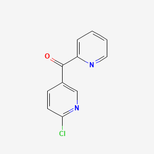 molecular formula C11H7ClN2O B1346315 2-Chloro-5-picolinoylpyridine CAS No. 884504-81-8