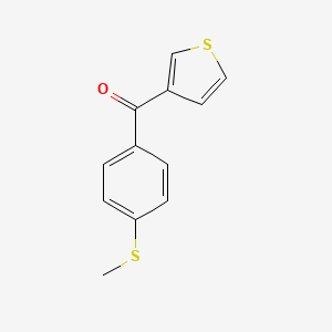 molecular formula C12H10OS2 B1346316 3-(4-thiomethylbenzoyl)thiophene CAS No. 896618-54-5