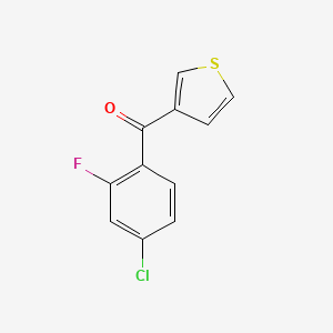 B1346320 3-(4-Chloro-2-fluorobenzoyl)thiophene CAS No. 898771-47-6