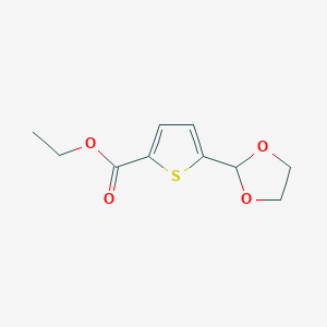 molecular formula C10H12O4S B1346321 5-(1,3-二氧戊环-2-基)-2-噻吩甲酸乙酯 CAS No. 898772-08-2