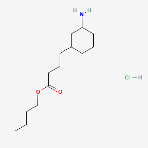 molecular formula C14H28ClNO2 B13463226 Butyl 4-(3-aminocyclohexyl)butanoate hydrochloride 