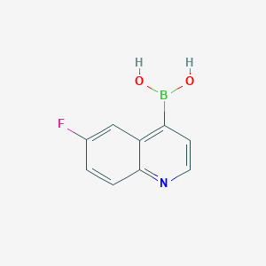 molecular formula C9H7BFNO2 B13463235 (6-Fluoroquinolin-4-YL)boronic acid 