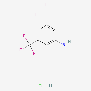 molecular formula C9H8ClF6N B13463241 N-methyl-3,5-bis(trifluoromethyl)aniline monohydrochloride 