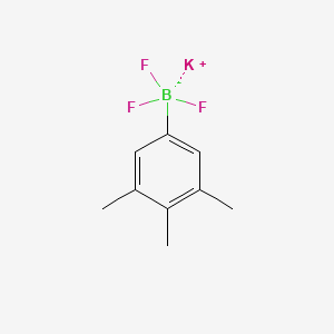 molecular formula C9H11BF3K B13463270 Potassium trifluoro(3,4,5-trimethylphenyl)boranuide 