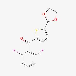 2-(2,6-Difluorobenzoyl)-5-(1,3-dioxolan-2-YL)thiophene