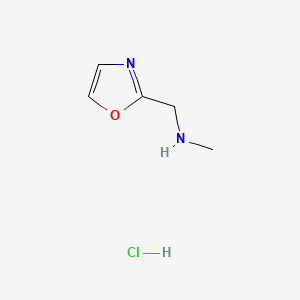 molecular formula C5H9ClN2O B13463322 Methyl[(1,3-oxazol-2-yl)methyl]amine hydrochloride 