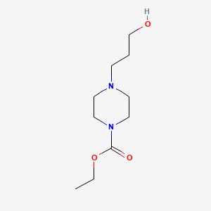 molecular formula C10H20N2O3 B1346333 Ethyl 4-(3-hydroxypropyl)piperazine-1-carboxylate CAS No. 7483-27-4