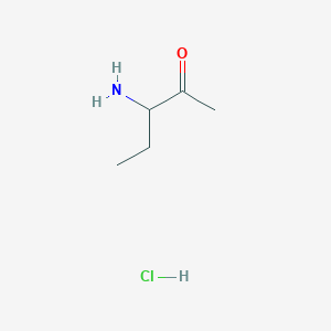 molecular formula C5H12ClNO B13463370 3-Amino-2-pentanone hydrochloride CAS No. 40874-33-7
