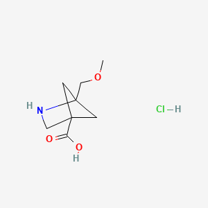 molecular formula C8H14ClNO3 B13463398 1-(Methoxymethyl)-2-azabicyclo[2.1.1]hexane-4-carboxylic acid hydrochloride 