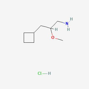 molecular formula C8H18ClNO B13463405 3-Cyclobutyl-2-methoxypropan-1-amine hydrochloride 