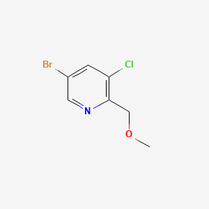 molecular formula C7H7BrClNO B13463413 5-Bromo-3-chloro-2-(methoxymethyl)pyridine CAS No. 2661482-88-6
