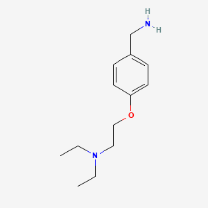 molecular formula C13H22N2O B1346345 {4-[2-(二乙氨基)乙氧基]苯基}甲胺 CAS No. 1849-80-5