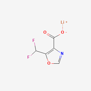 molecular formula C5H2F2LiNO3 B13463507 Lithium(1+) 5-(difluoromethyl)-1,3-oxazole-4-carboxylate 