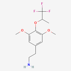 molecular formula C13H18F3NO3 B13463535 2-{3,5-Dimethoxy-4-[(1,1,1-trifluoropropan-2-yl)oxy]phenyl}ethan-1-amine 