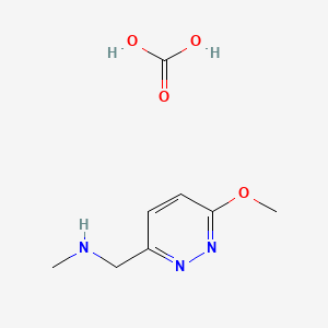 molecular formula C8H13N3O4 B13463536 [(6-Methoxypyridazin-3-yl)methyl](methyl)amine, carbonic acid 