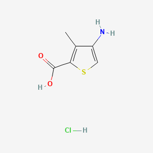 molecular formula C6H8ClNO2S B13463547 4-Amino-3-methylthiophene-2-carboxylic acid hydrochloride CAS No. 2901106-81-6
