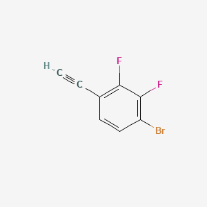 molecular formula C8H3BrF2 B13463548 1-Bromo-4-ethynyl-2,3-difluorobenzene 
