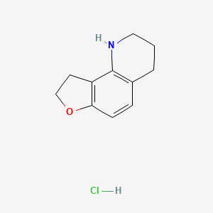 molecular formula C11H14ClNO B13463565 1H,2H,3H,4H,8H,9H-furo[2,3-h]quinoline hydrochloride 