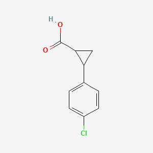 molecular formula C10H9ClO2 B1346357 2-(4-Chlorophenyl)cyclopropanecarboxylic acid CAS No. 90940-40-2