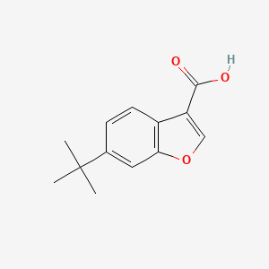 molecular formula C13H14O3 B13463579 6-Tert-butyl-1-benzofuran-3-carboxylic acid 