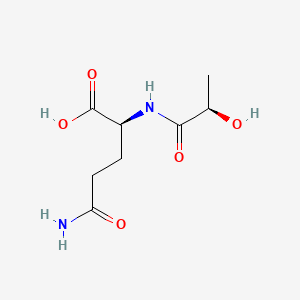 molecular formula C8H14N2O5 B13463584 (2S)-4-carbamoyl-2-[(2R)-2-hydroxypropanamido]butanoic acid 