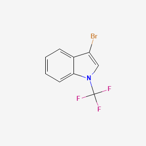 molecular formula C9H5BrF3N B13463587 3-bromo-1-(trifluoromethyl)-1H-indole 