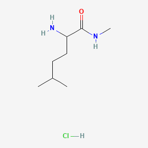 molecular formula C8H19ClN2O B13463649 2-amino-N,5-dimethylhexanamide hydrochloride 