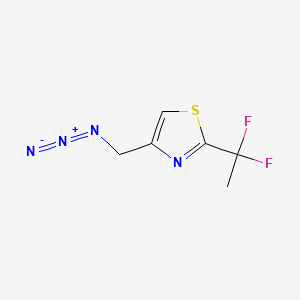 molecular formula C6H6F2N4S B13463661 4-(Azidomethyl)-2-(1,1-difluoroethyl)-1,3-thiazole 