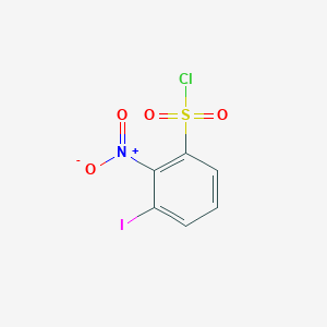 molecular formula C6H3ClINO4S B13463682 3-Iodo-2-nitrobenzene-1-sulfonyl chloride 