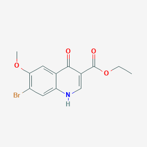 molecular formula C13H12BrNO4 B13463714 Ethyl 7-bromo-4-hydroxy-6-methoxyquinoline-3-carboxylate 