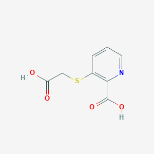 molecular formula C8H7NO4S B13463722 3-[(Carboxymethyl)sulfanyl]pyridine-2-carboxylic acid 