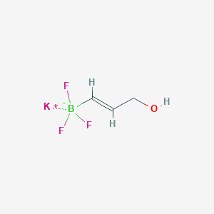 molecular formula C3H5BF3KO B13463724 Potassium (E)-trifluoro(3-hydroxyprop-1-en-1-yl)borate 