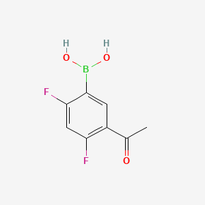 molecular formula C8H7BF2O3 B13463747 (5-Acetyl-2,4-difluorophenyl)boronic acid 