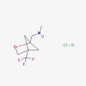 molecular formula C8H13ClF3NO B13463756 Methyl({[4-(trifluoromethyl)-2-oxabicyclo[2.1.1]hexan-1-yl]methyl})amine hydrochloride 