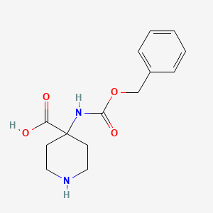 molecular formula C14H18N2O4 B13463769 4-(((Benzyloxy)carbonyl)amino)piperidine-4-carboxylic acid 