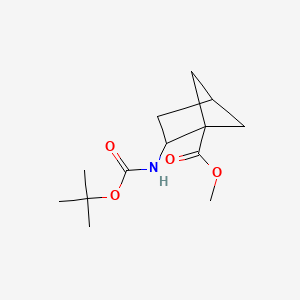 molecular formula C13H21NO4 B13463774 Methyl 2-{[(tert-butoxy)carbonyl]amino}bicyclo[2.1.1]hexane-1-carboxylate 
