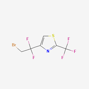 molecular formula C6H3BrF5NS B13463777 4-(2-Bromo-1,1-difluoroethyl)-2-(trifluoromethyl)-1,3-thiazole 