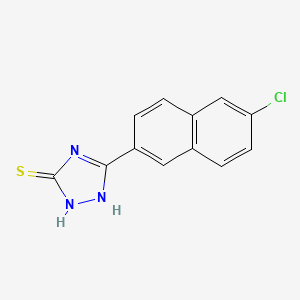molecular formula C12H8ClN3S B13463785 3-(6-chloronaphthalen-2-yl)-1H-1,2,4-triazole-5-thiol 