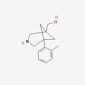 molecular formula C14H19NO B13463816 [5-(2-Methylphenyl)-3-azabicyclo[3.1.1]heptan-1-yl]methanol 