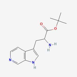 molecular formula C14H19N3O2 B13463835 tert-butyl 2-amino-3-{1H-pyrrolo[2,3-c]pyridin-3-yl}propanoate 