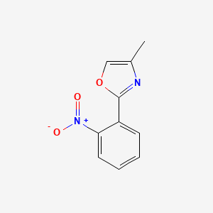 molecular formula C10H8N2O3 B1346385 4-Methyl-2-(2-nitrophenyl)oxazole CAS No. 951884-48-3